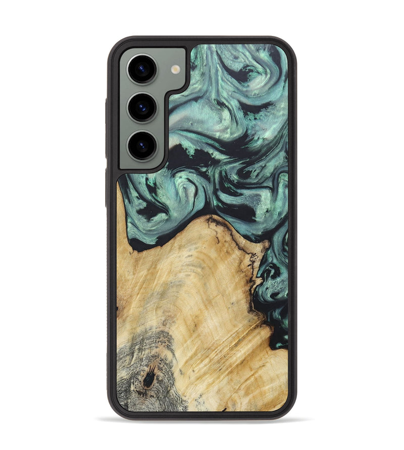 Galaxy S23 Plus Wood+Resin Phone Case - Bailey (Green, 665226)