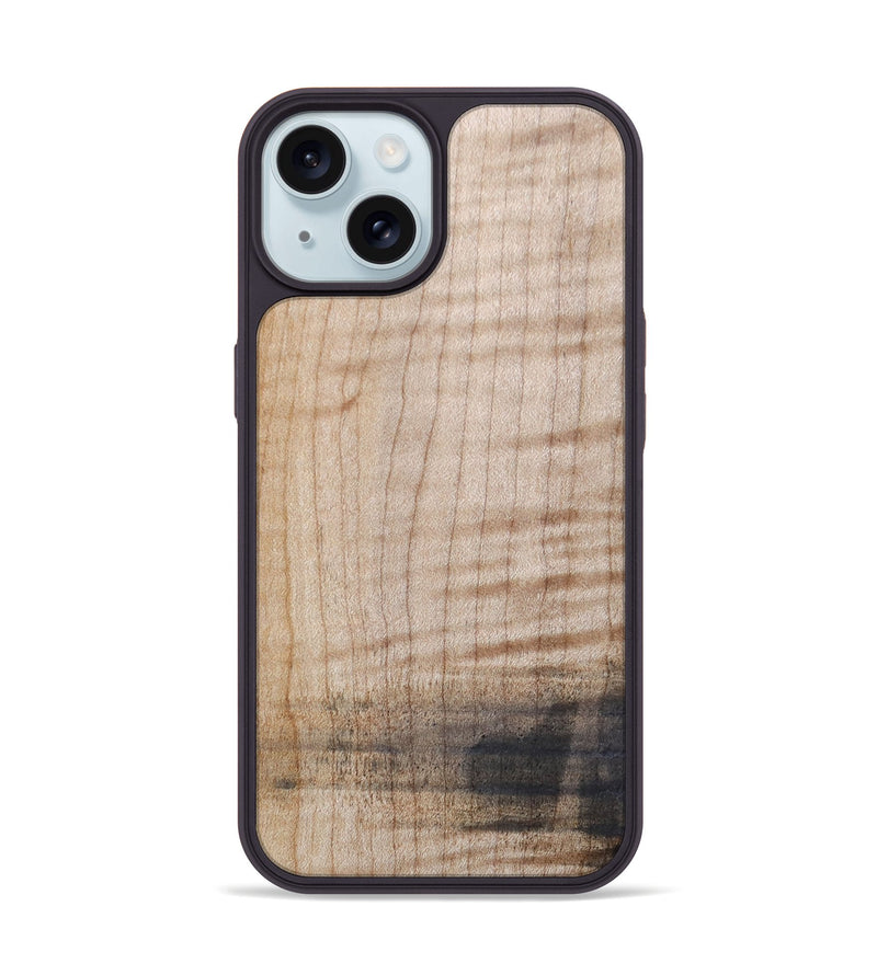 iPhone 15 Wood+Resin Phone Case - Roman (Wood Burl, 665299)
