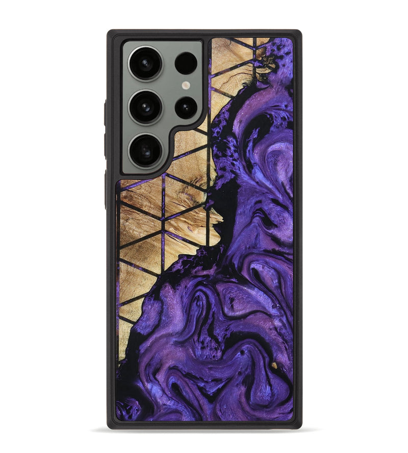 Galaxy S23 Ultra Wood+Resin Phone Case - Dina (Pattern, 665306)