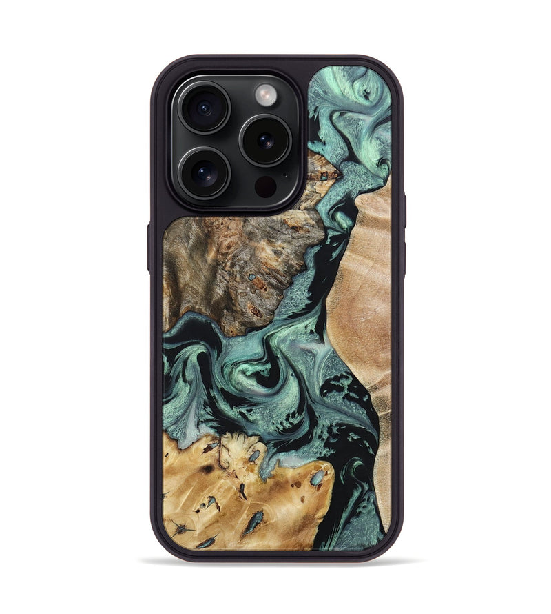 iPhone 15 Pro Wood+Resin Phone Case - Greyson (Watercolor, 665313)