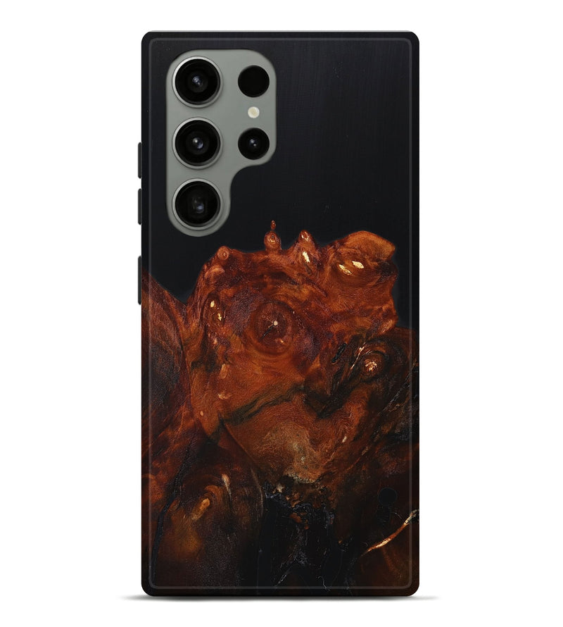 Galaxy S23 Ultra Wood+Resin Live Edge Phone Case - Minnie (Pure Black, 665427)