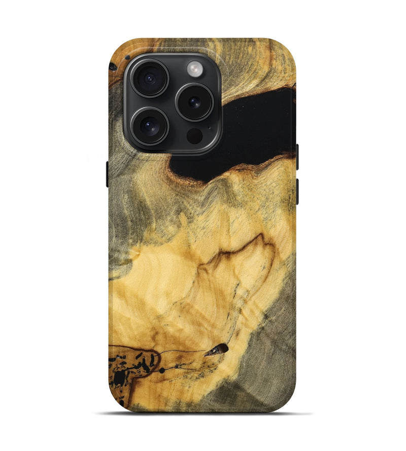 iPhone 15 Pro Burl Wood Live Edge Phone Case - Gordon (Wood Burl, 665431)