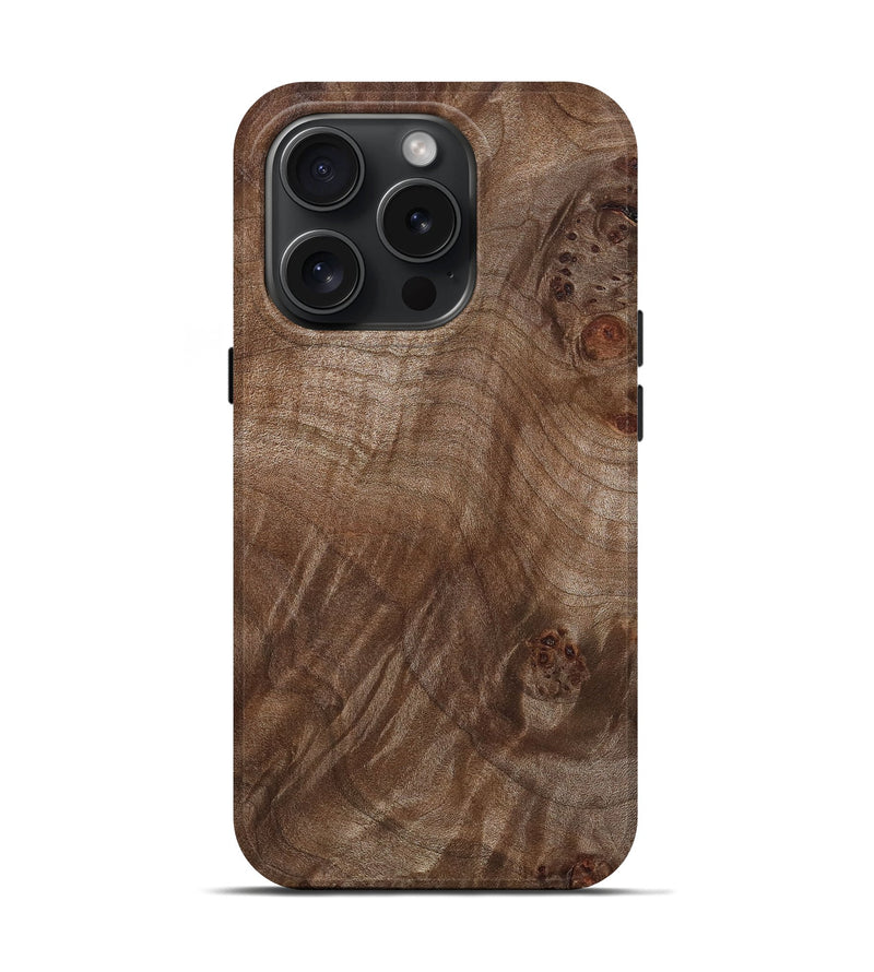 iPhone 15 Pro Burl Wood Live Edge Phone Case - Pat (Wood Burl, 665436)