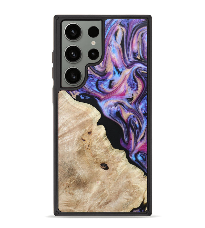 Galaxy S23 Ultra Wood+Resin Phone Case - Griffin (Purple, 665464)