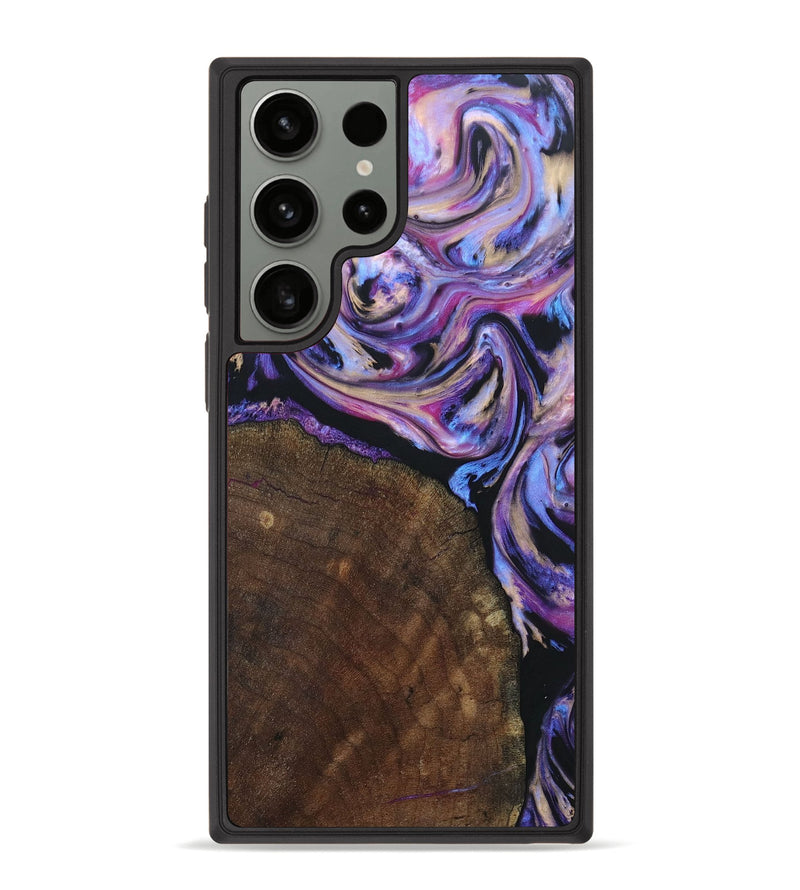 Galaxy S23 Ultra Wood+Resin Phone Case - Desiree (Purple, 665537)