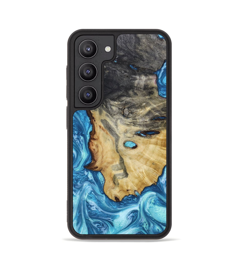 Galaxy S23 Wood+Resin Phone Case - Jimmie (Blue, 665563)