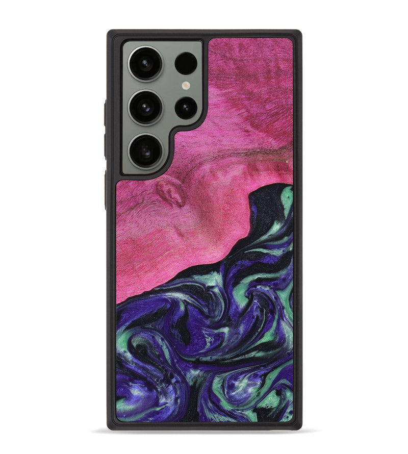 Galaxy S23 Ultra Wood+Resin Phone Case - Braden (Purple, 665599)