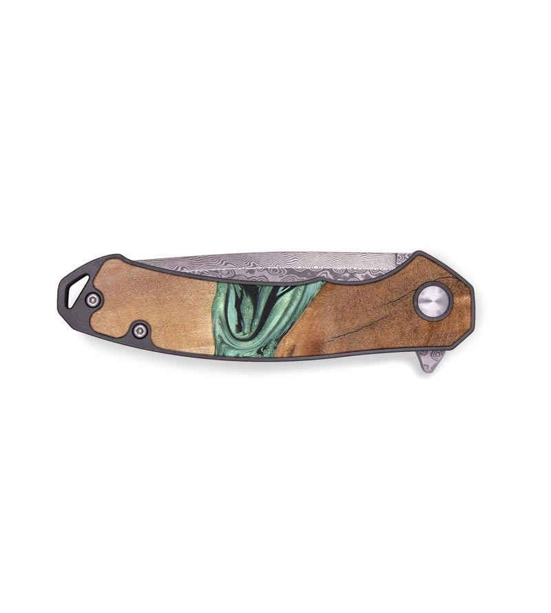 EDC Wood+Resin Pocket Knife - Guadalupe (Green, 665624)