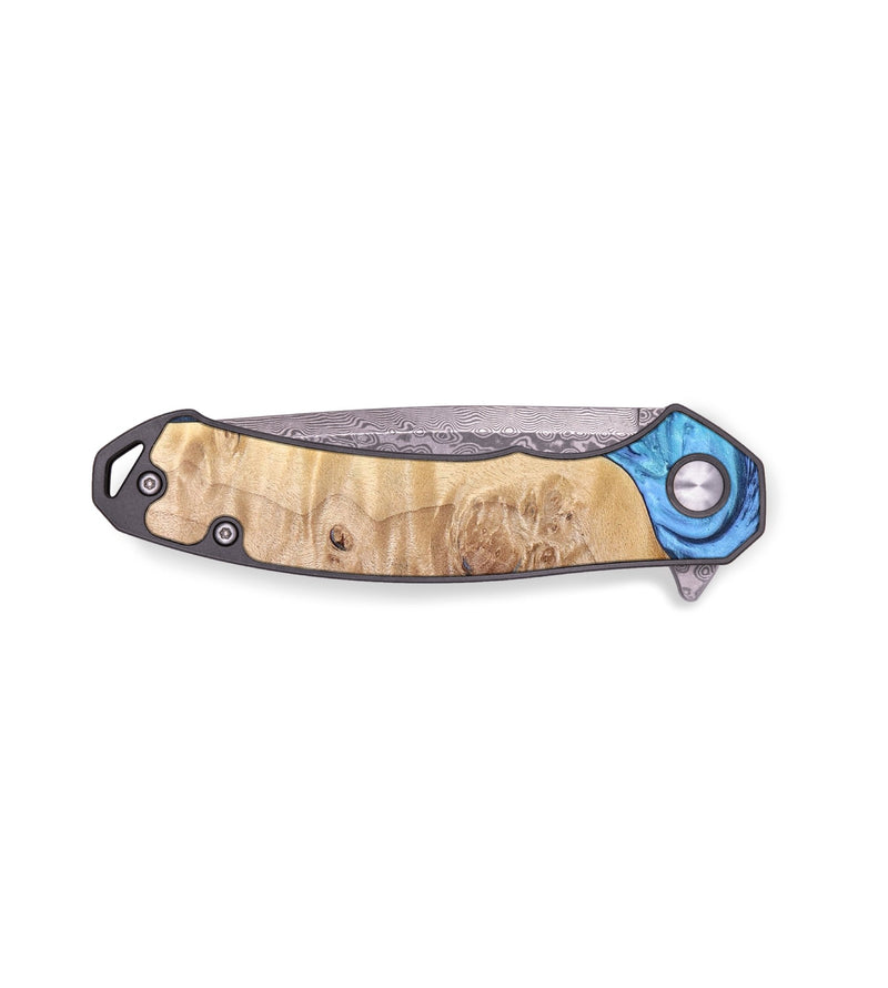 EDC Wood+Resin Pocket Knife - Dave (Blue, 665628)