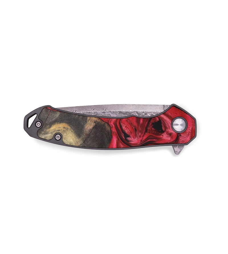 EDC Wood+Resin Pocket Knife - Janis (Red, 665632)