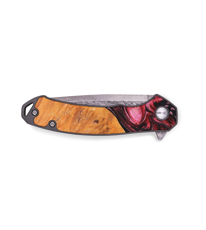 EDC Wood+Resin Pocket Knife - Stephen (Red, 665634)