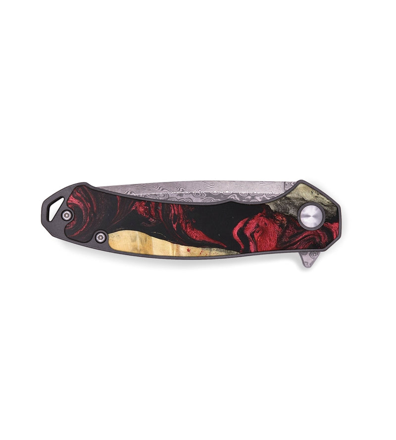 EDC Wood+Resin Pocket Knife - Miranda (Red, 665635)