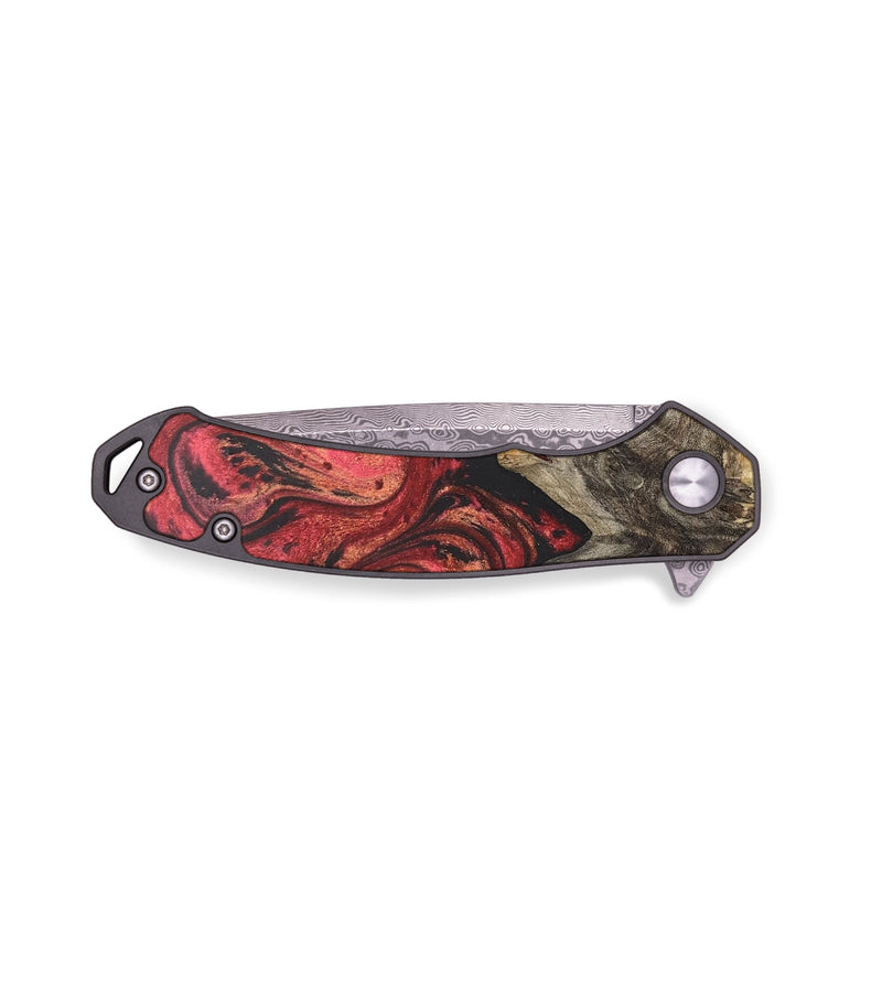 EDC Wood+Resin Pocket Knife - Haisley (Red, 665636)