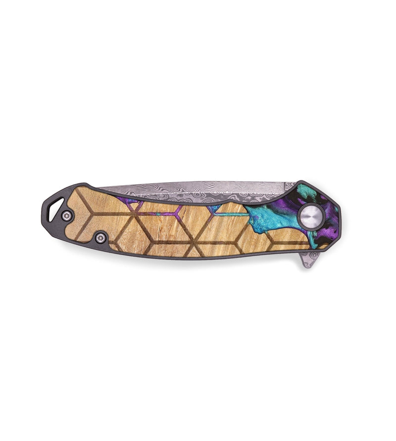 EDC Wood+Resin Pocket Knife - Tyrone (Pattern, 665640)