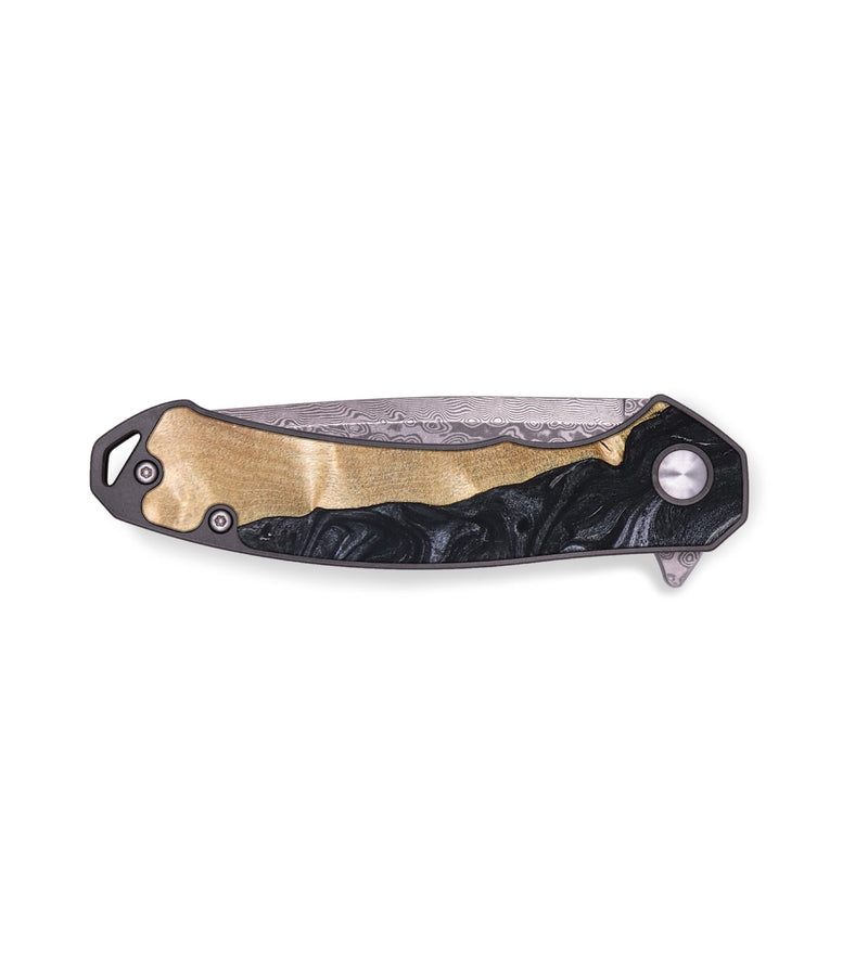 EDC Wood+Resin Pocket Knife - Dillon (Pure Black, 665647)