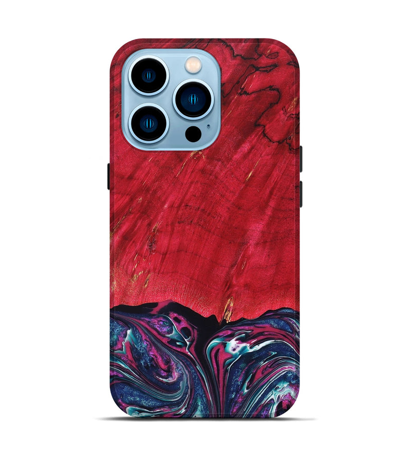 iPhone 14 Pro Wood+Resin Live Edge Phone Case - Colt (Purple, 665701)