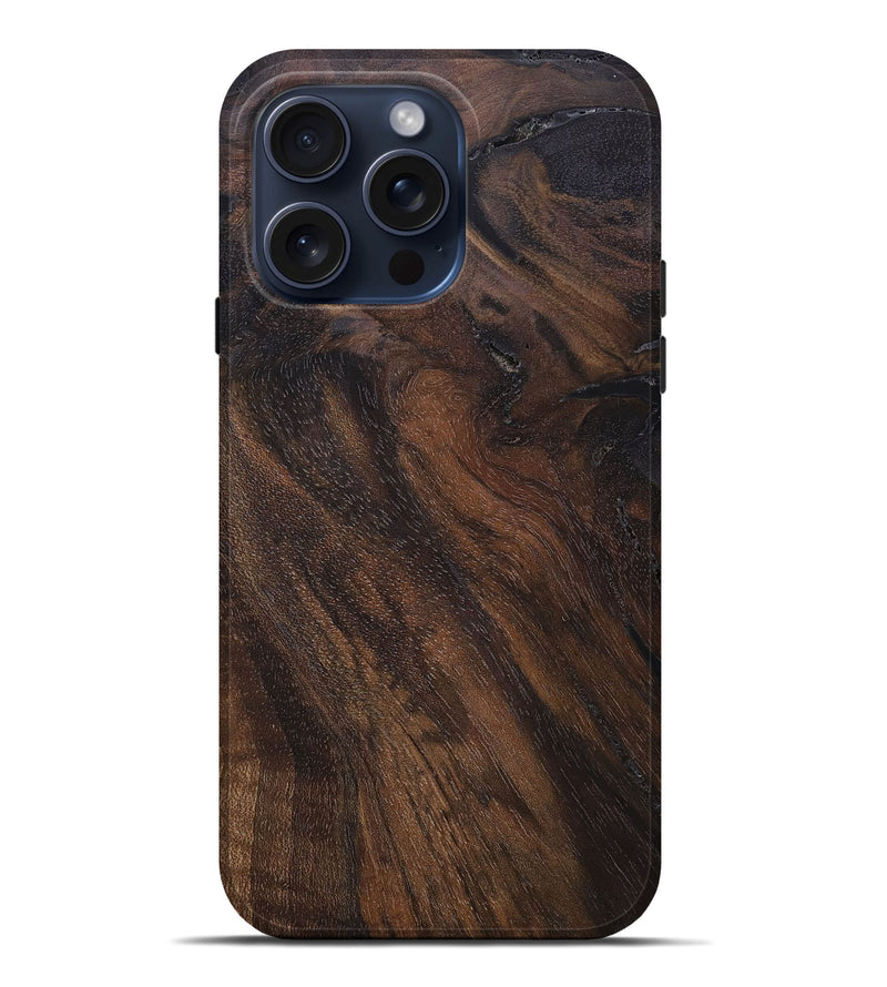 iPhone 15 Pro Max Wood+Resin Live Edge Phone Case - Kaylie (Wood Burl, 665702)