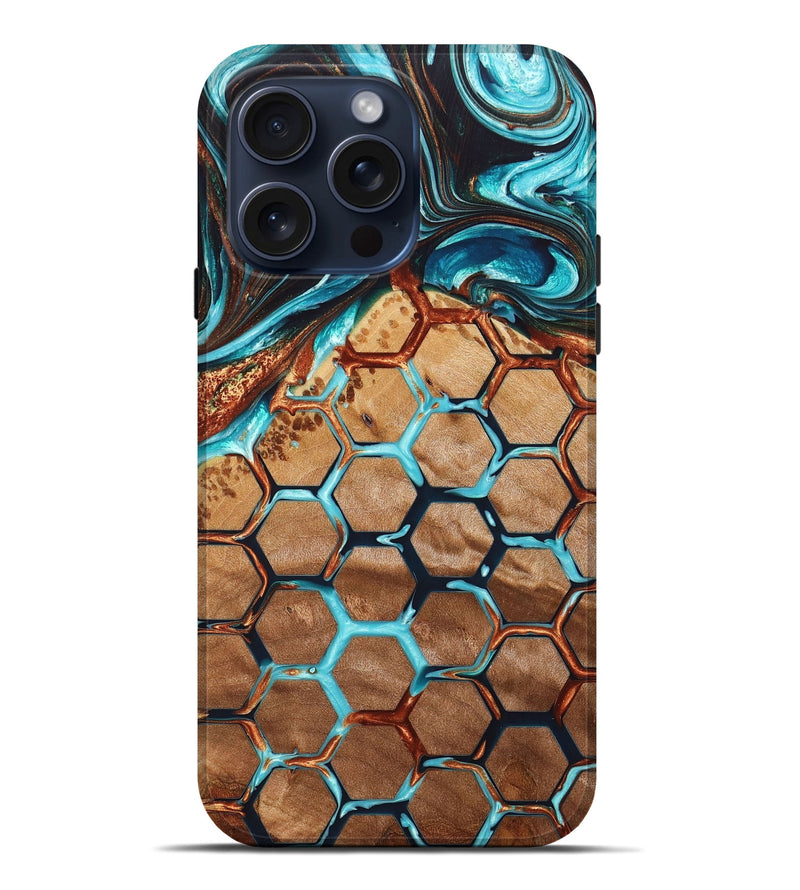 iPhone 15 Pro Max Wood+Resin Live Edge Phone Case - Bob (Pattern, 665706)