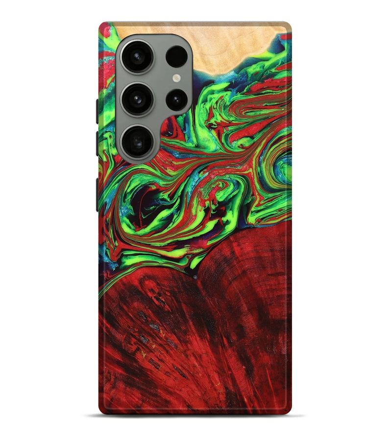 Galaxy S23 Ultra Wood+Resin Live Edge Phone Case - Easton (Green, 665711)