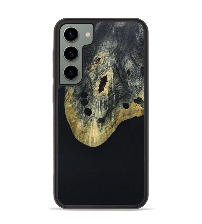 Galaxy S23 Plus Wood+Resin Phone Case - Keisha (Pure Black, 665820)