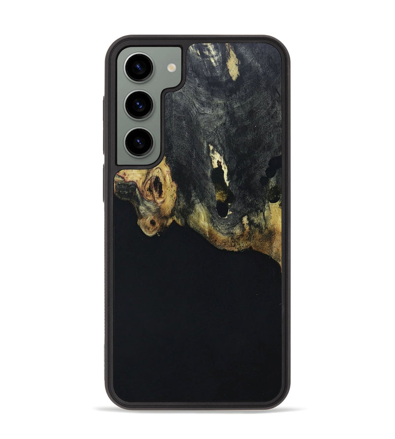 Galaxy S23 Plus Wood+Resin Phone Case - Ruby (Pure Black, 665825)