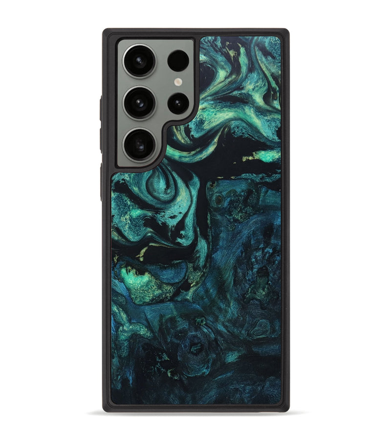 Galaxy S23 Ultra Wood+Resin Phone Case - Eric (Green, 665840)