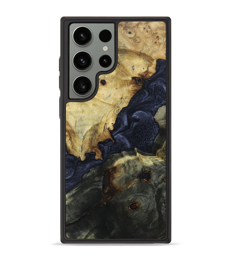 Galaxy S23 Ultra Wood+Resin Phone Case - Remy (Pure Black, 665918)