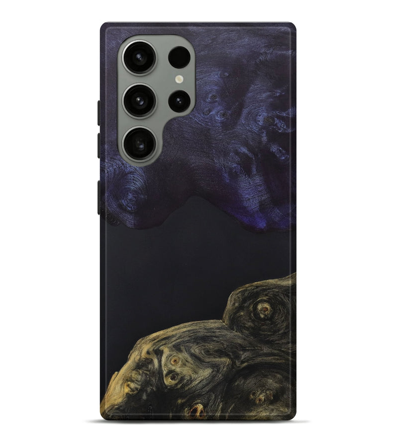Galaxy S23 Ultra Wood+Resin Live Edge Phone Case - Wendell (Pure Black, 665980)
