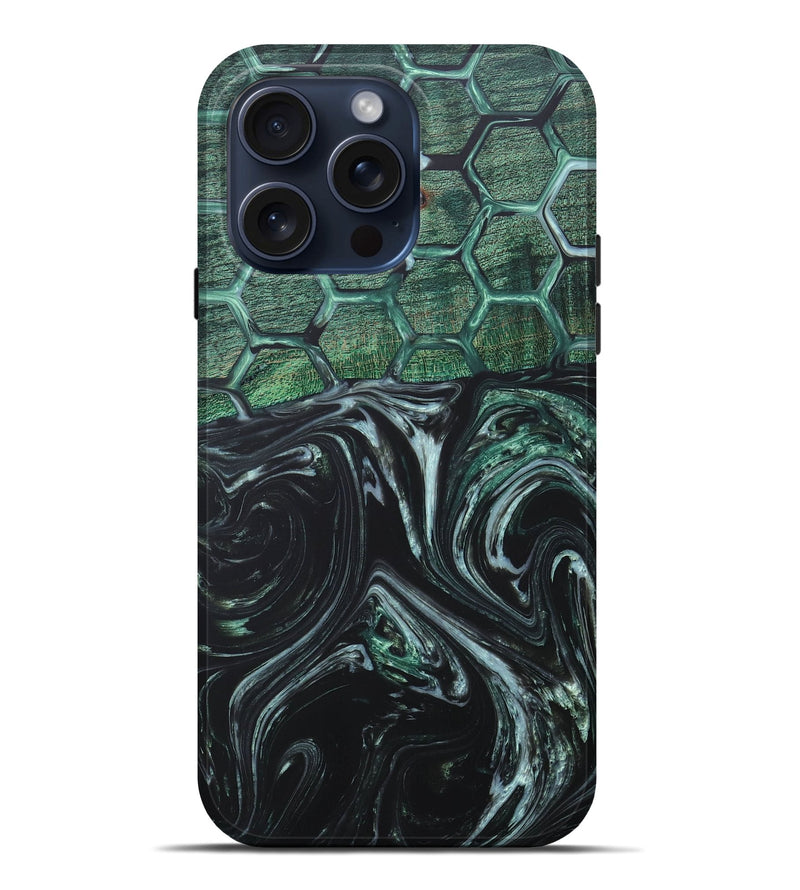 iPhone 15 Pro Max Wood+Resin Live Edge Phone Case - Cade (Pattern, 665983)