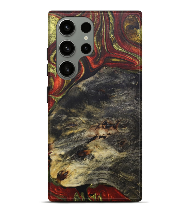 Galaxy S23 Ultra Wood+Resin Live Edge Phone Case - Glenn (Red, 665985)