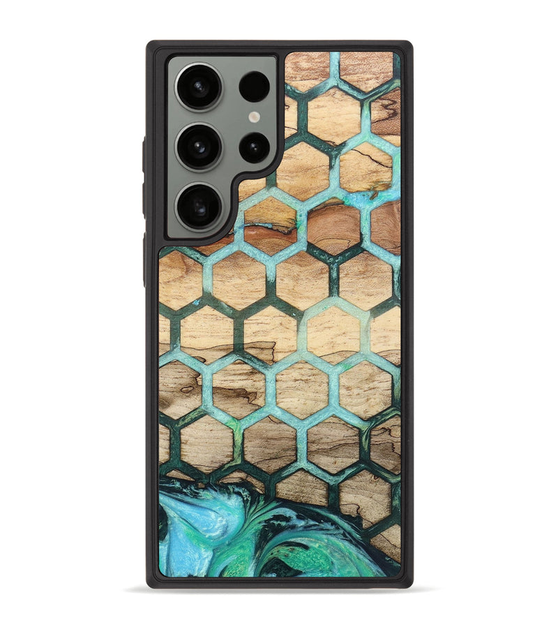 Galaxy S23 Ultra Wood+Resin Phone Case - Jewell (Pattern, 666032)