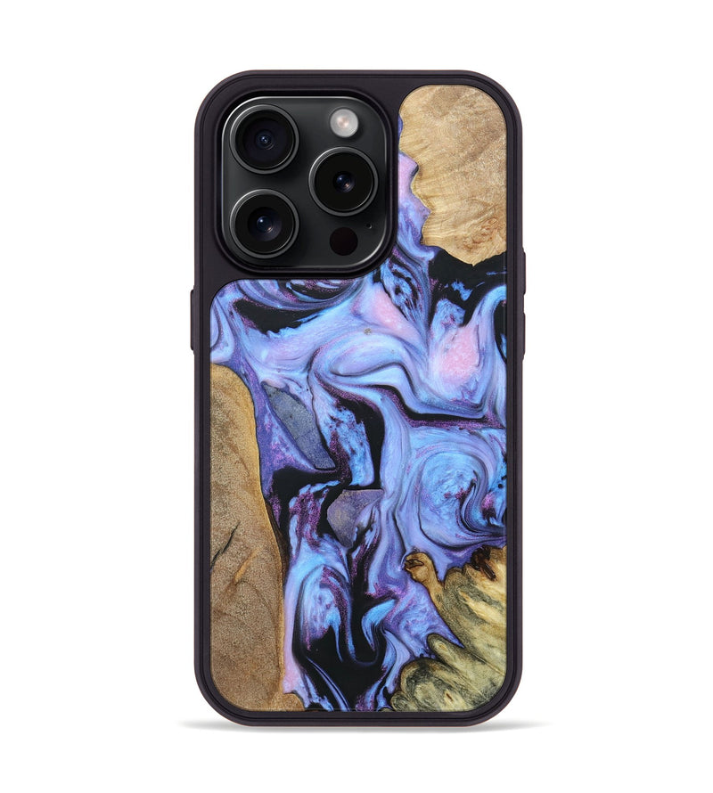 iPhone 15 Pro Wood+Resin Phone Case - Jill (Mosaic, 666128)
