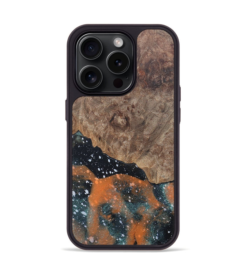 iPhone 15 Pro Wood+Resin Phone Case - Gideon (Cosmos, 666131)