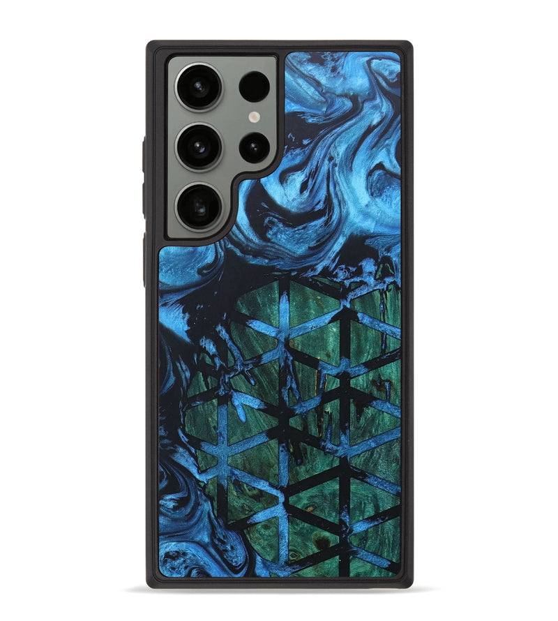 Galaxy S23 Ultra Wood+Resin Phone Case - Amari (Pattern, 666224)