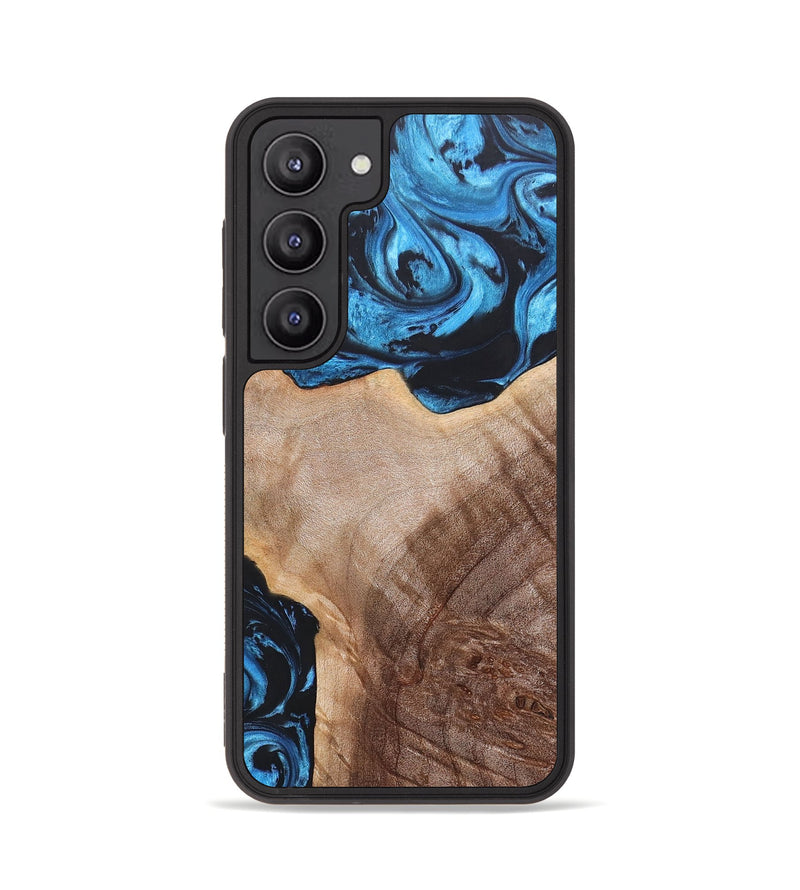 Galaxy S23 Wood+Resin Phone Case - Daxton (Blue, 666240)