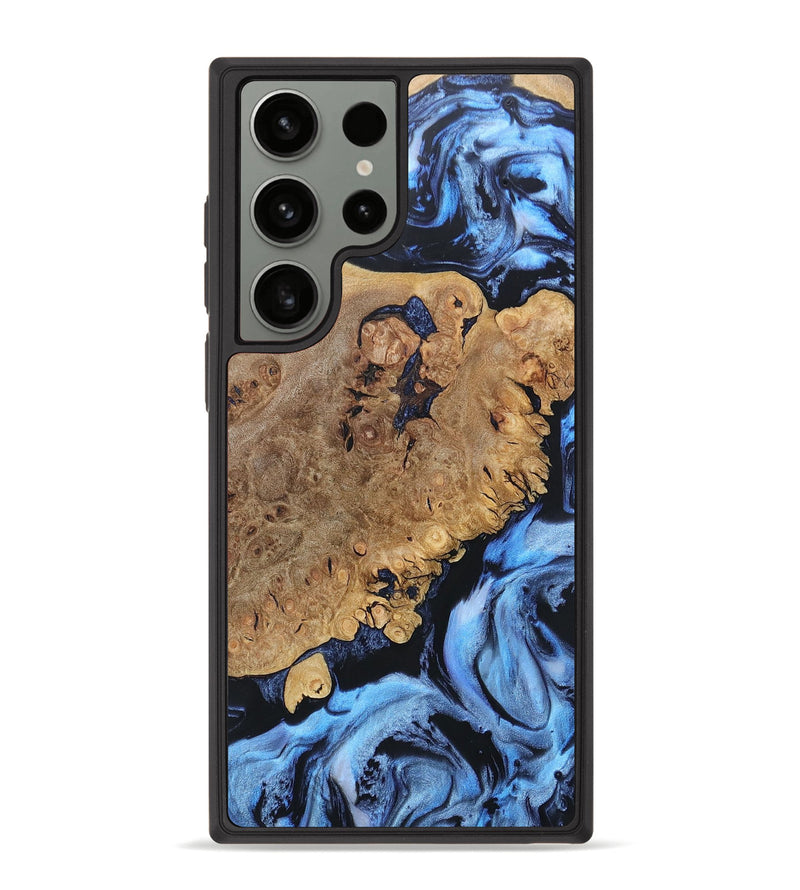 Galaxy S23 Ultra Wood+Resin Phone Case - Cole (Blue, 666243)