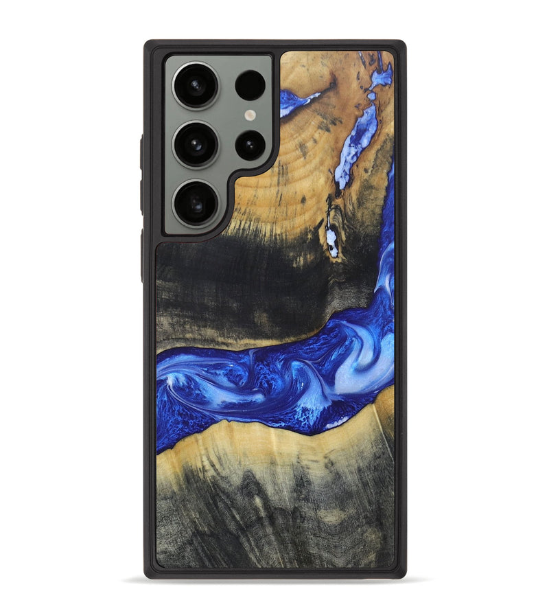 Galaxy S23 Ultra Wood+Resin Phone Case - Nikolas (Blue, 666248)