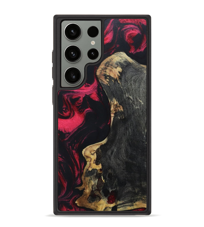 Galaxy S23 Ultra Wood+Resin Phone Case - Kathryn (Red, 666255)
