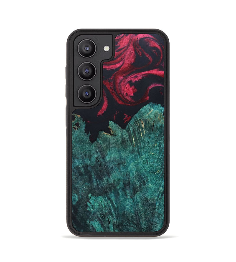 Galaxy S23 Wood+Resin Phone Case - Susan (Red, 666257)