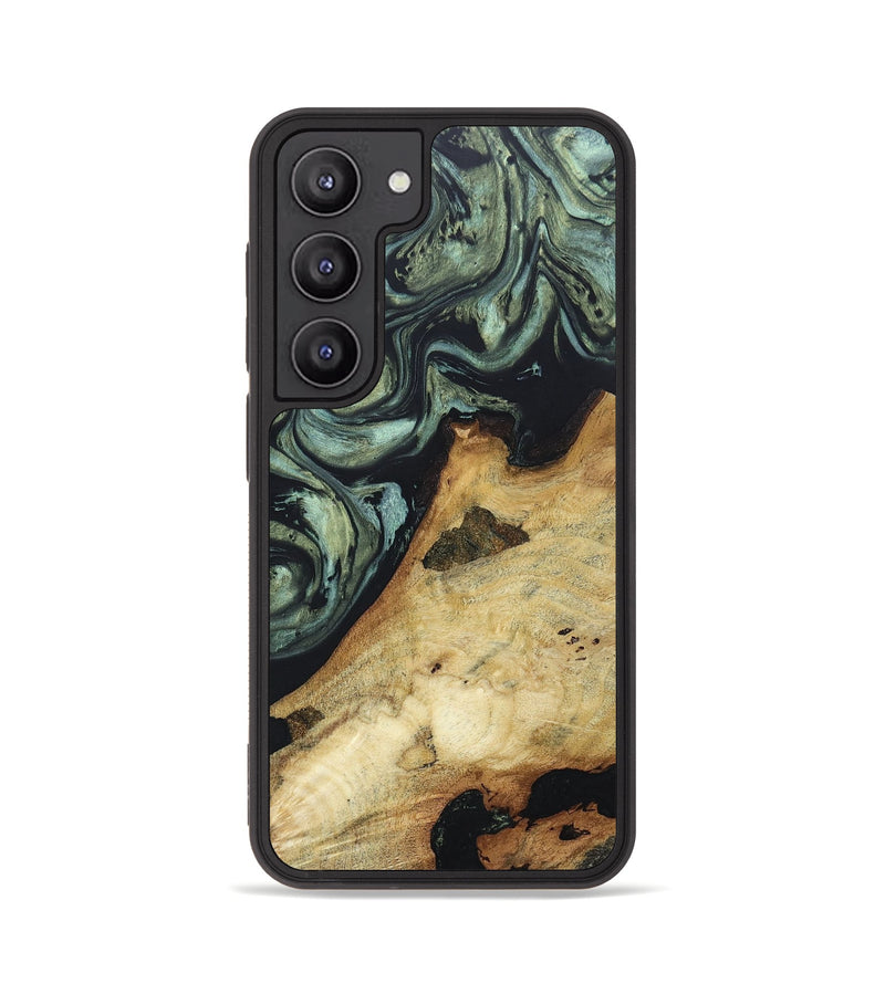 Galaxy S23 Wood+Resin Phone Case - Anastasia (Green, 666275)