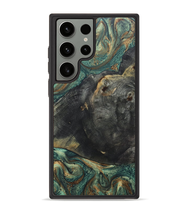 Galaxy S23 Ultra Wood+Resin Phone Case - Arnold (Green, 666286)