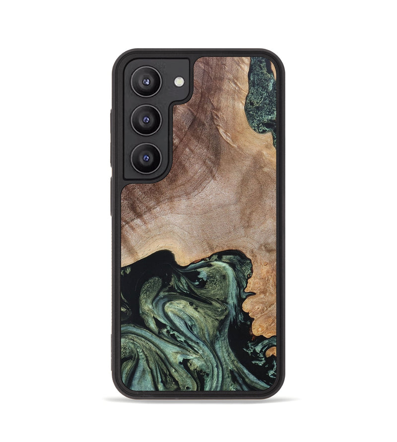 Galaxy S23 Wood+Resin Phone Case - Bianca (Green, 666292)