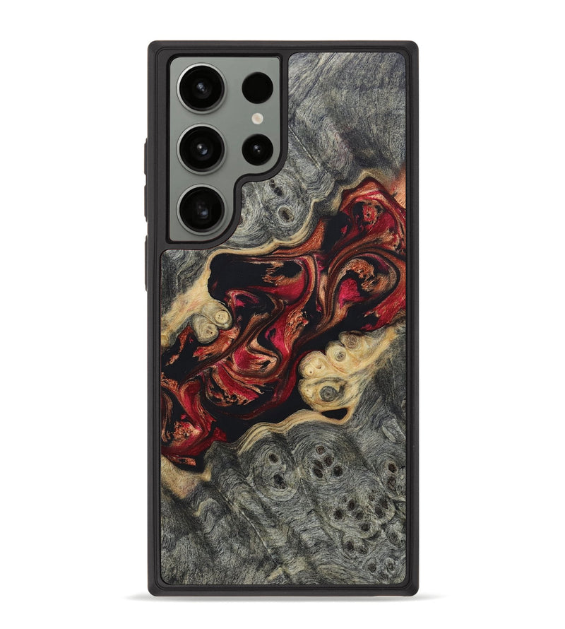 Galaxy S23 Ultra Wood+Resin Phone Case - Rylie (Red, 666360)