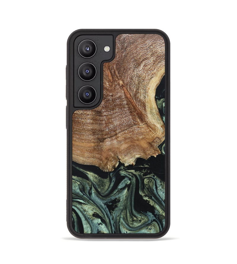 Galaxy S23 Wood+Resin Phone Case - Doreen (Green, 666396)