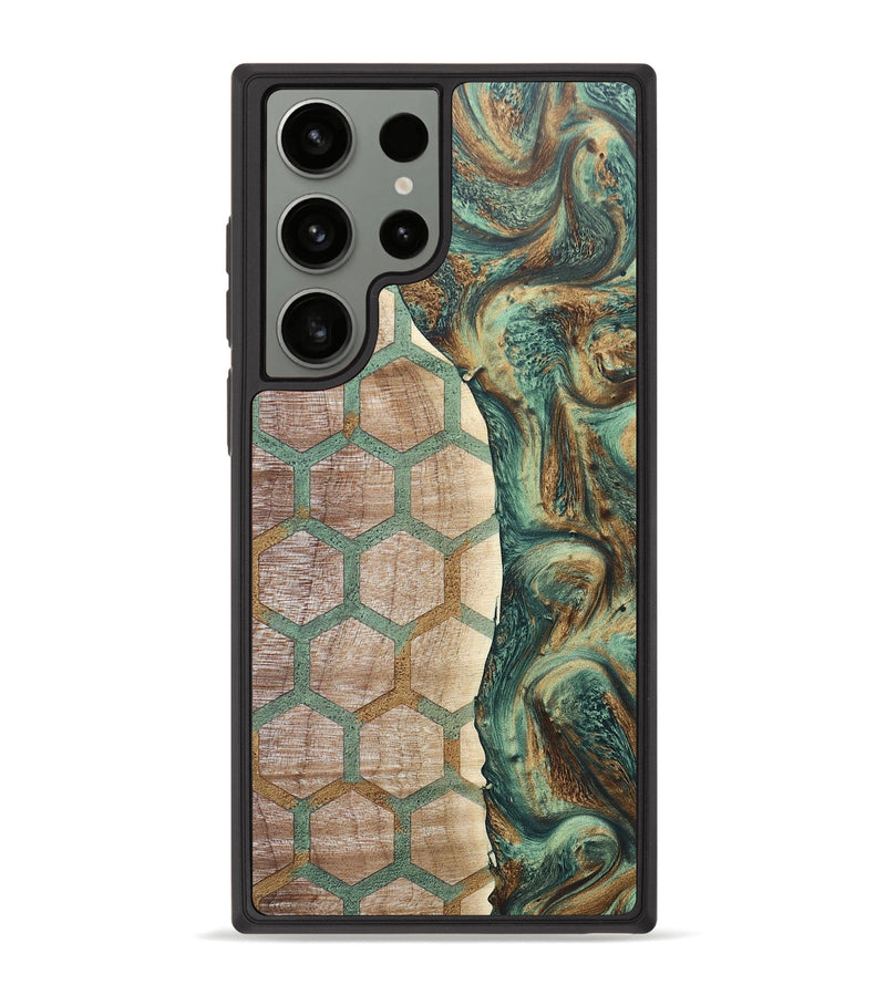Galaxy S23 Ultra Wood+Resin Phone Case - Darin (Pattern, 666438)