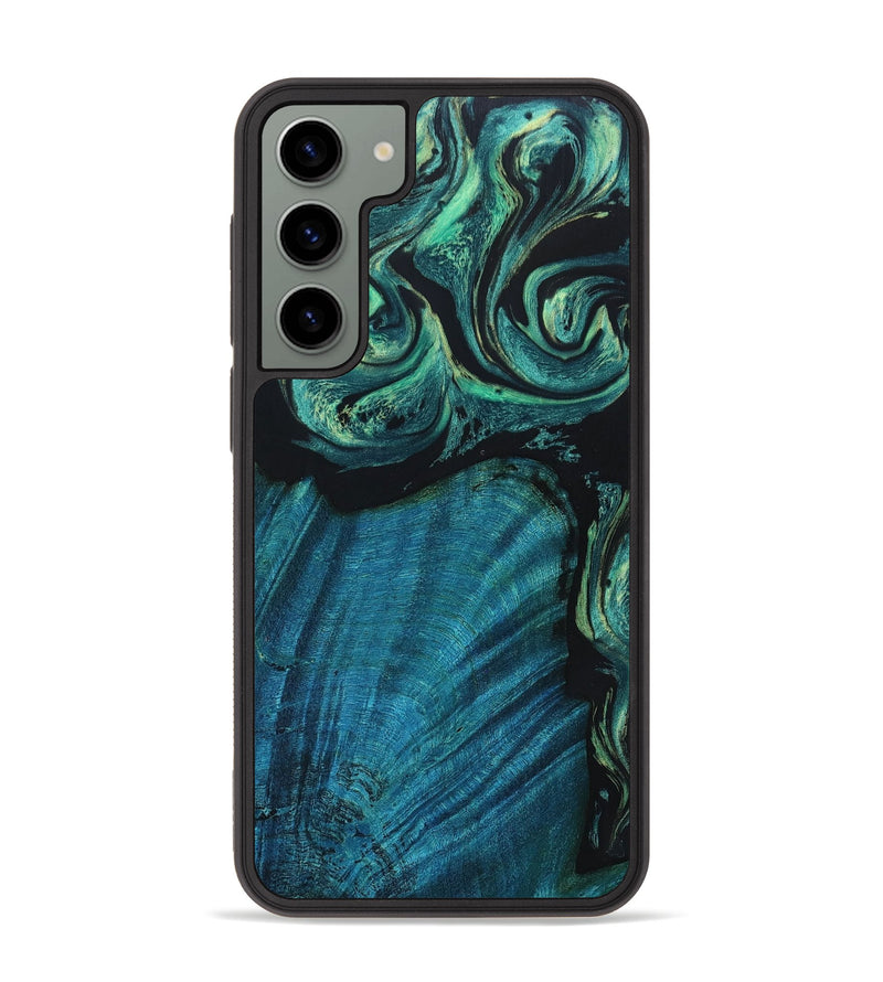 Galaxy S23 Plus Wood+Resin Phone Case - Nia (Green, 666530)
