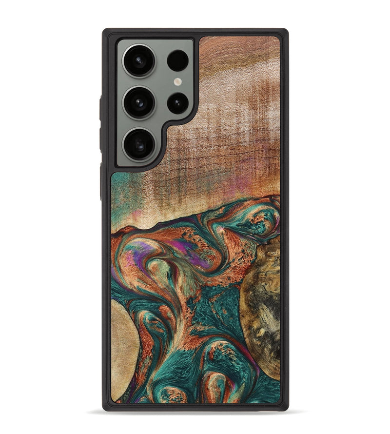 Galaxy S23 Ultra Wood+Resin Phone Case - Toni (Mosaic, 666558)