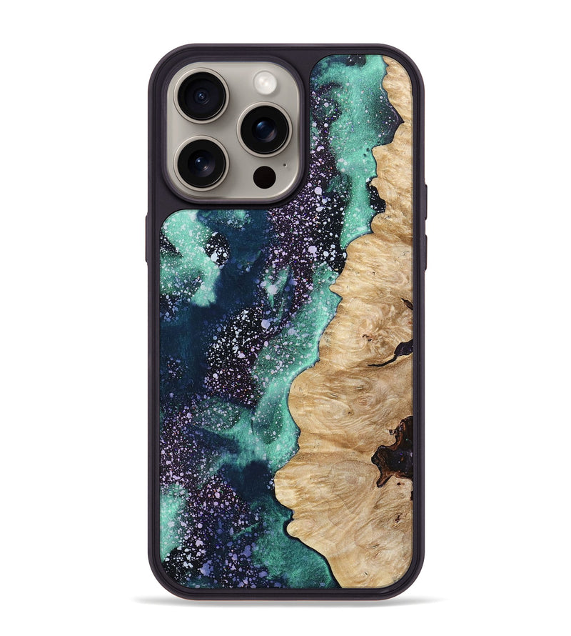 iPhone 15 Pro Max Wood+Resin Phone Case - Kayleigh (Cosmos, 666589)