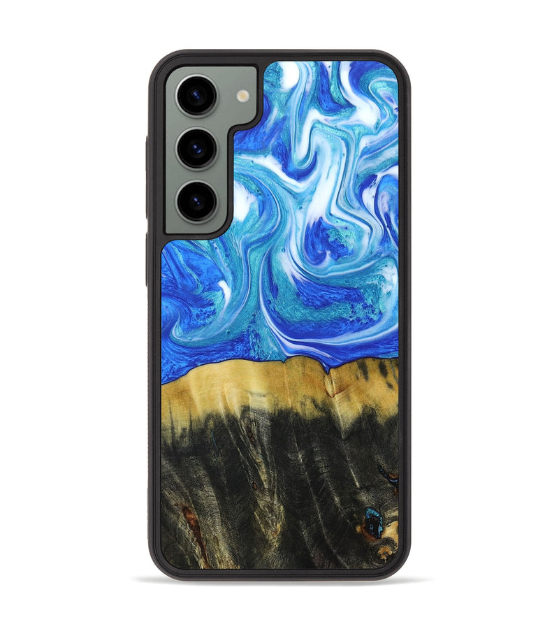 Galaxy S23 Plus Wood+Resin Phone Case - Julius (Blue, 666651)