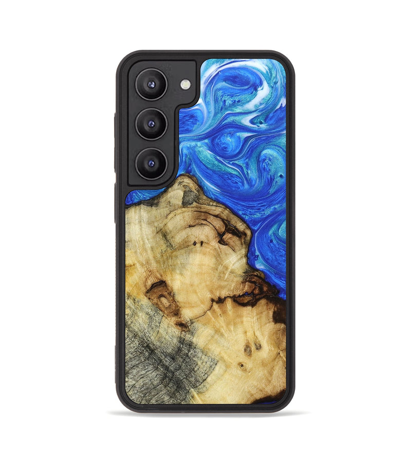 Galaxy S23 Wood+Resin Phone Case - Natasha (Blue, 666658)